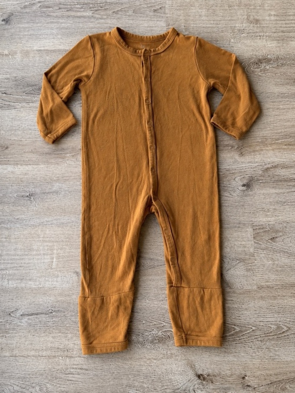 Kyte Baby Zipper Sleeper 3-6M Nutmeg Brown Bamboo Pajamas EUC